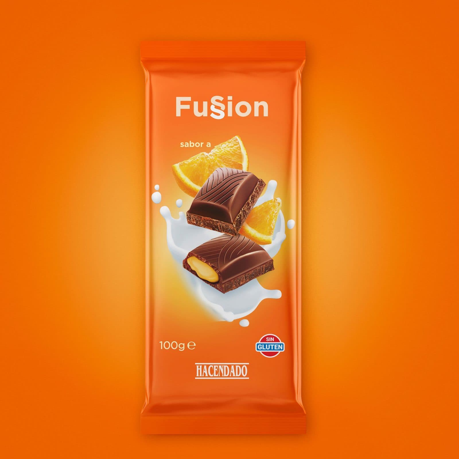 Chocolates Hacendado - fussion naranja - Mercadona