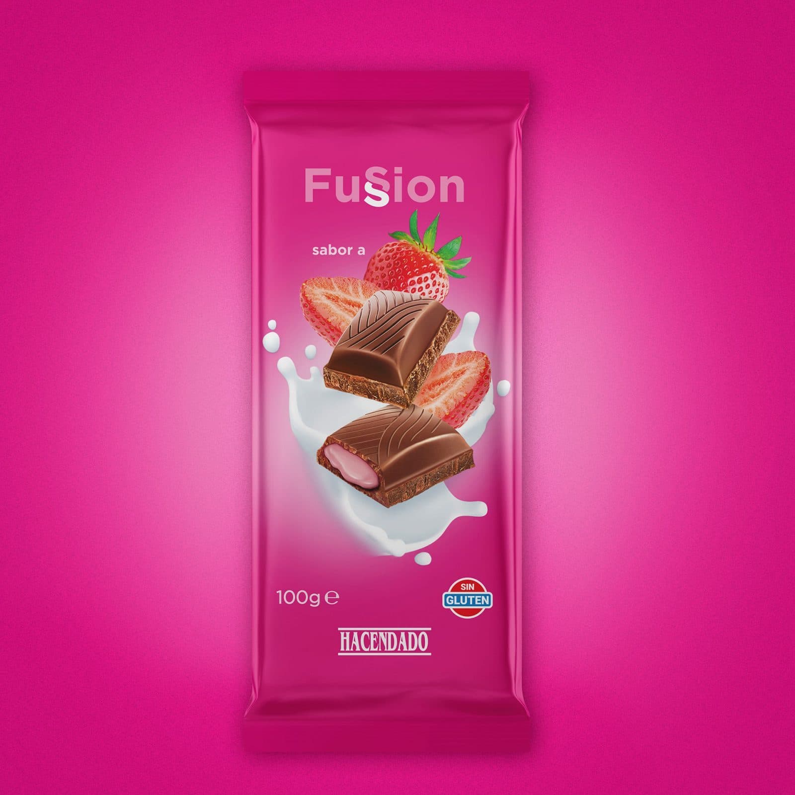 Chocolates Hacendado - fussion fresa - Mercadona